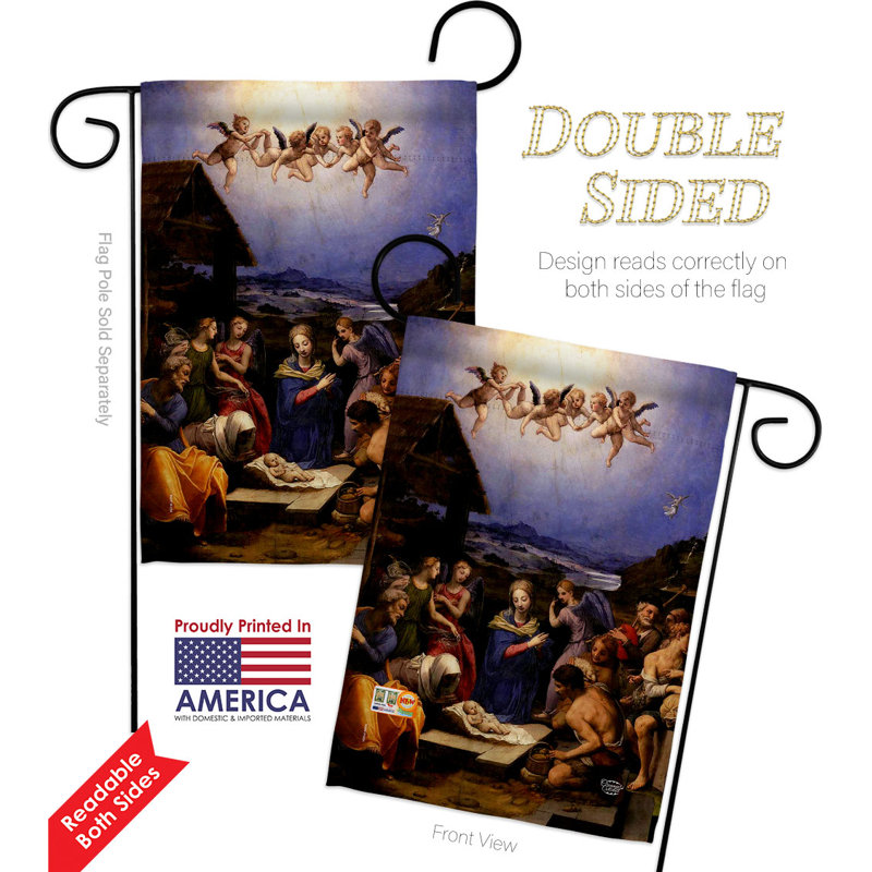 Double Sided 18.5'' H x 13'' W Polyester Garden Flag