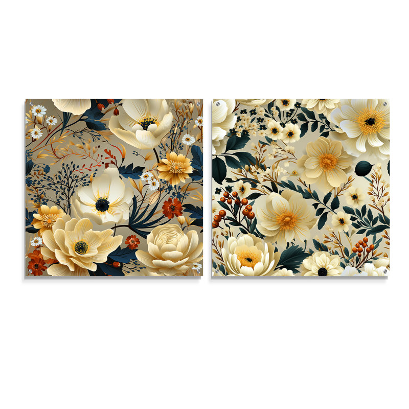 Donalsonville - ensemble de 2 art mural en verre acrylique, H 16 po x l 33 po