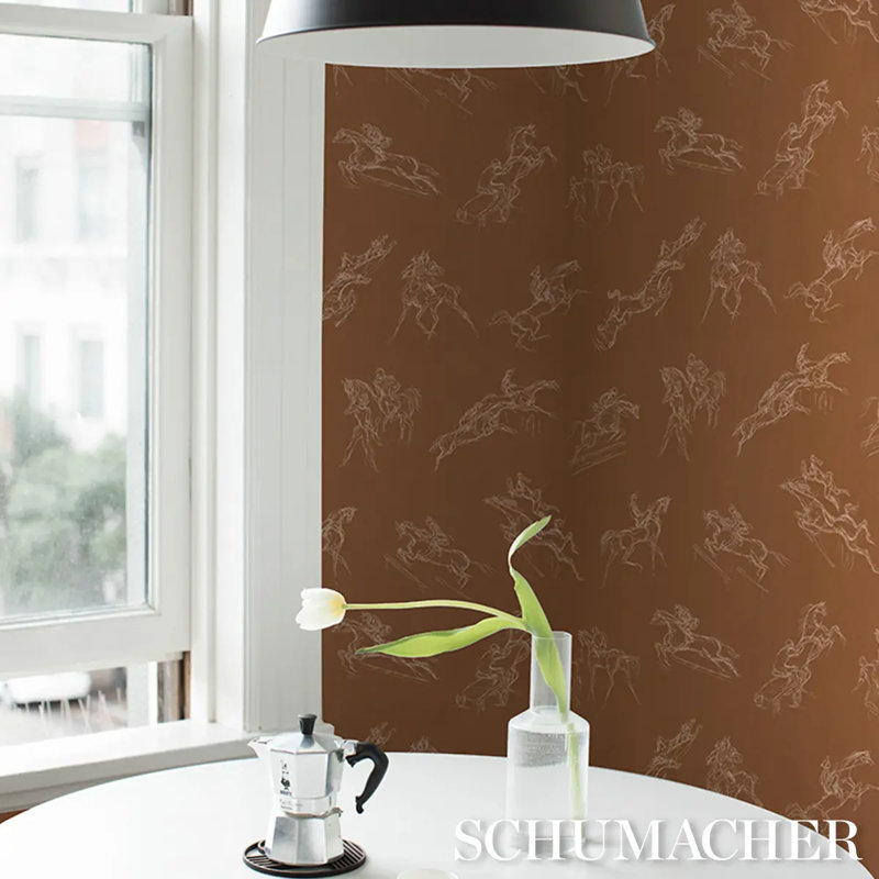 Schumacher X Backdrop Wallpaper Roll, Brown