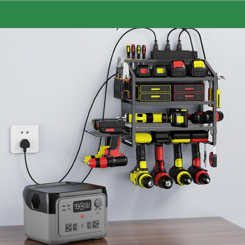 Wall Mounted Installation Of Electric Tool Storage Container