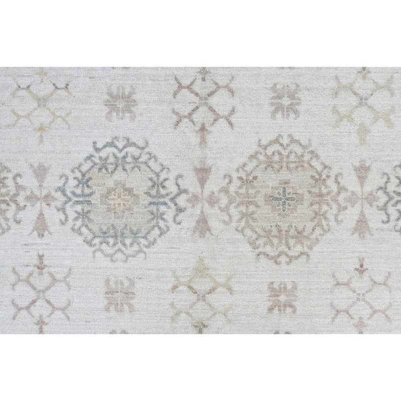 Tapis unique gris clair / brun / gris 9 pi 1 po x 11 pi 11 po