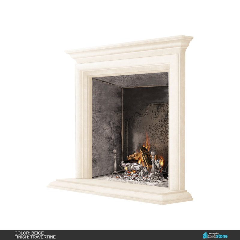 Glasgow Fireplace Mantel Surround, Beige Travertine