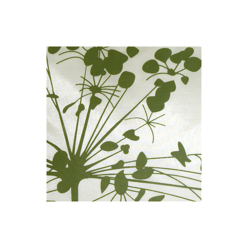 Coussin décoratif fleur Carlea, Blanc / Vert