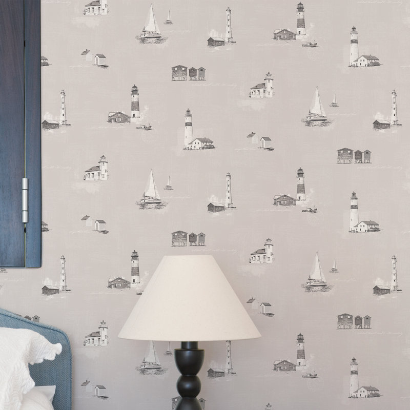 Marine 10m x 53cm Wallpaper Roll, Taupe