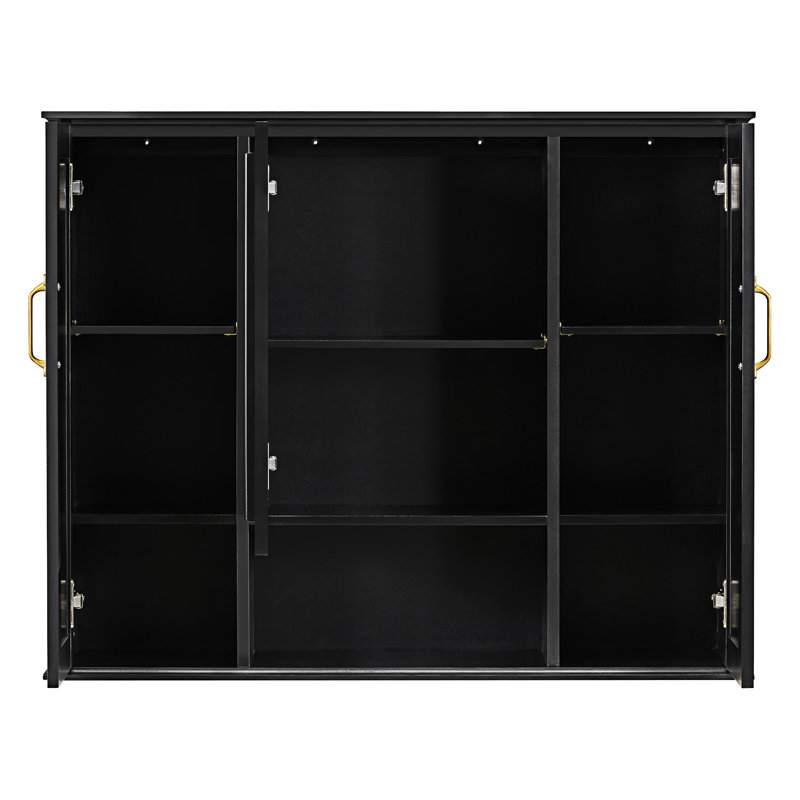 Armoire à pharmacie murale avec miroir, Noir