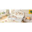 Lit simple au sol avec garde-corps et toit, lit pour enfant-124917492-124917494