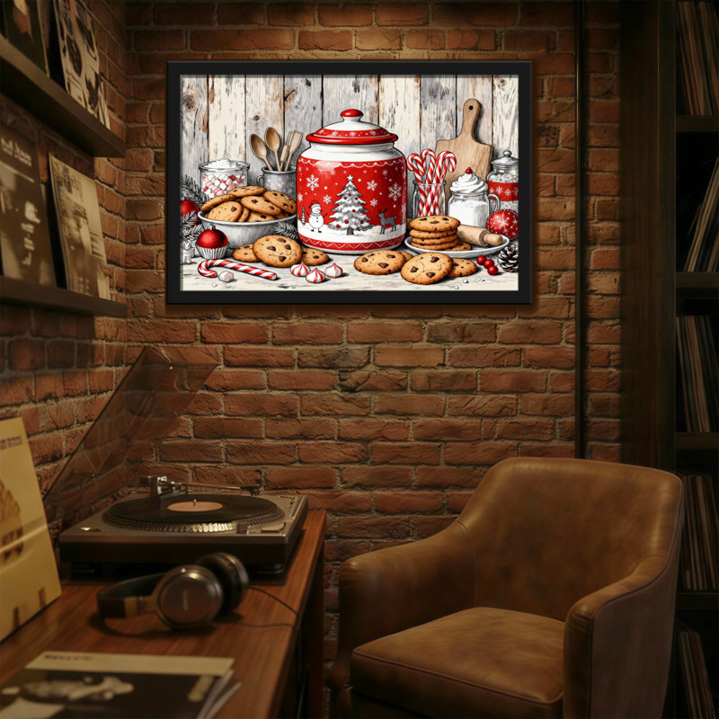Christmas Christmas Cookie Jar Scene Pattern Print
