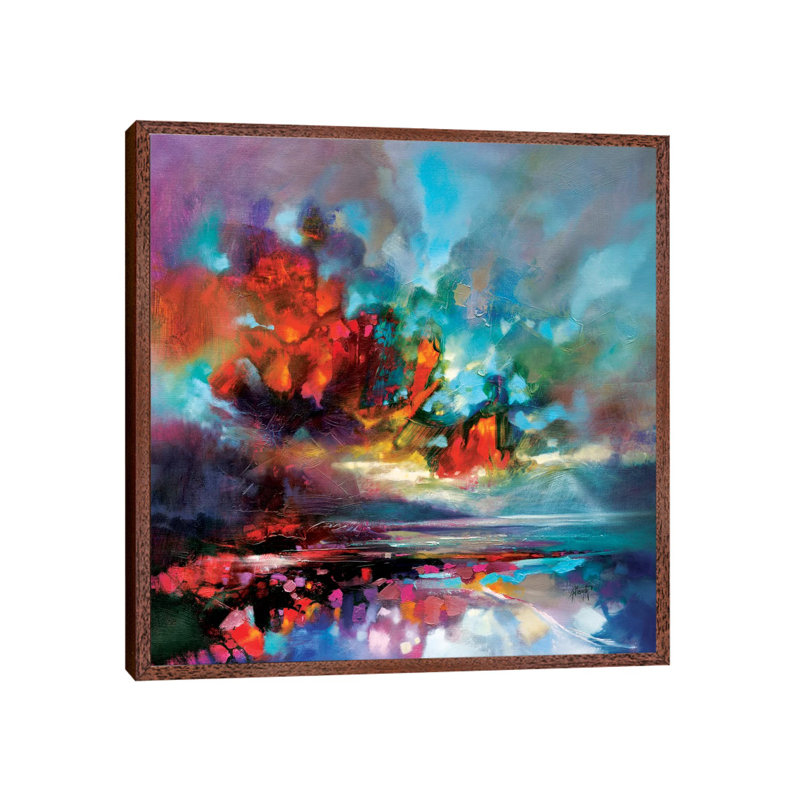 Solidify I by Scott Naismith - Painting on Canvas, 66.04 cm H x 66.04 cm W, Classic Brown Wood Framed