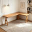 Bureau en bois massif en L Burlywood