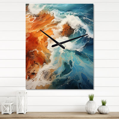 Beach Photo Coastal Impressions VI - Nautical & Beach Modern Wall Clock