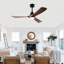 Ventilateur de plafond moderne chaud de 52 pouces avec 3 couleurs à intensité variable, 3 pales ABS, moteur à courant continu réversible et télécommande