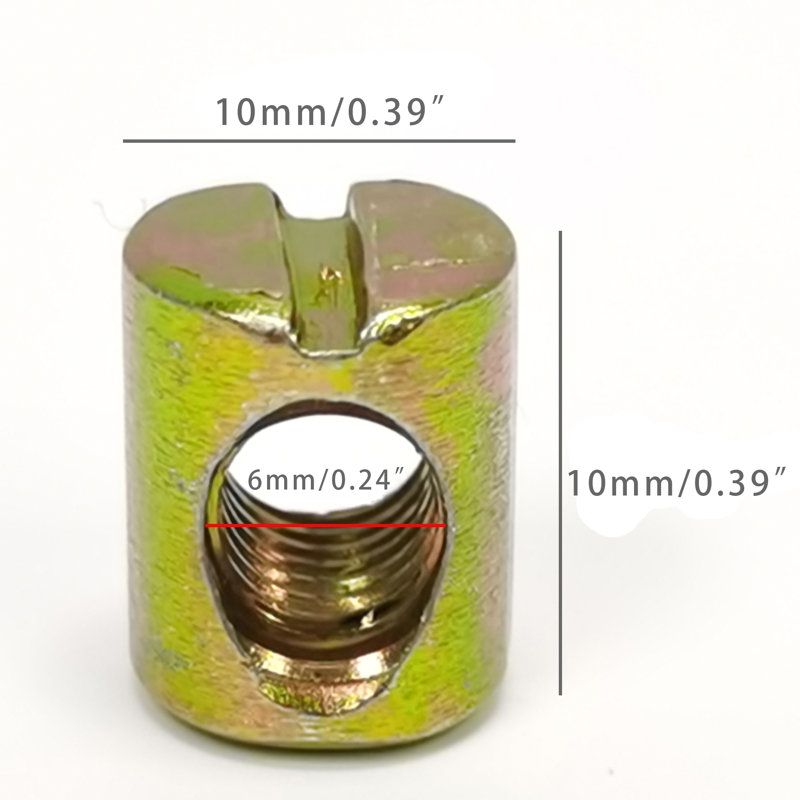 Vis à tête cylindrique, H 0,39 po x l 0,39 po x P 0,39 po