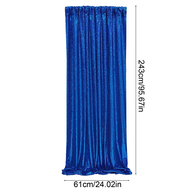 Rideau à paillettes kbndieu, Blue