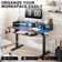 48"Home Office Height Adjustable Standing Desk,Computer Desk With Keyboard Tray, Power Outlets, Led Lights & Monitor Shelf,Usb Ports And Hooks