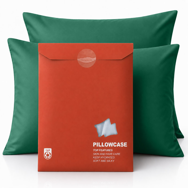 Supersoft Microfiber Pillowcases - Durable, Wrinkle Resistant & Easy Care , Green