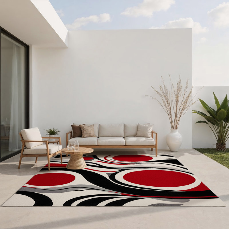 Cerise Glow Indoor And Outdoor Area Rug, Rectangle 8' x 10'