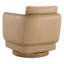 Fauteuil d'appoint rembourré et pivotant en cuir-128250136