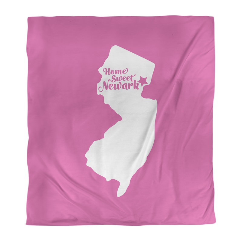 Housse de couette newark new jersey, Rose, Housse de couette pour lit simple, Microfibre