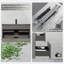 Meuble-lavabo flottant de 36 po avec lavabo, meuble-lavabo mural moderne avec lavabo à quartz noir et tiroirs à fermeture en douceur, gris ciment série EDI-120566016-120566017
