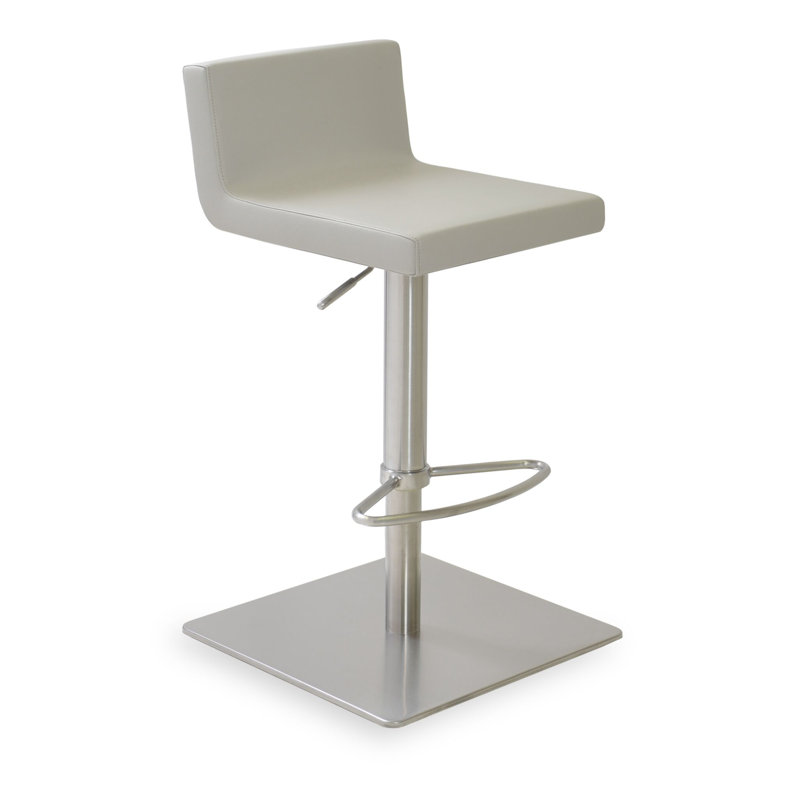Tabouret de bar Gladwell, Similicuir - Blanc (001) - SS poli
