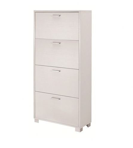 Quadrante 24 Pair Shoe Storage Cabinet, Glossy White