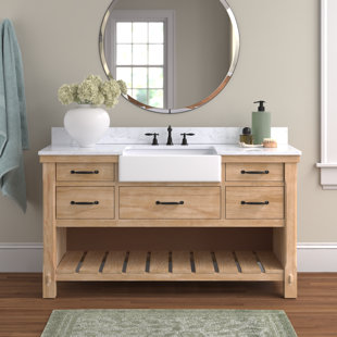 Villareal 60'' Single Bathroom Vanity with Ceramic Top