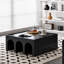 Étagère et table basse multifonctionnelles à 4 livres noires-120653903-120653905