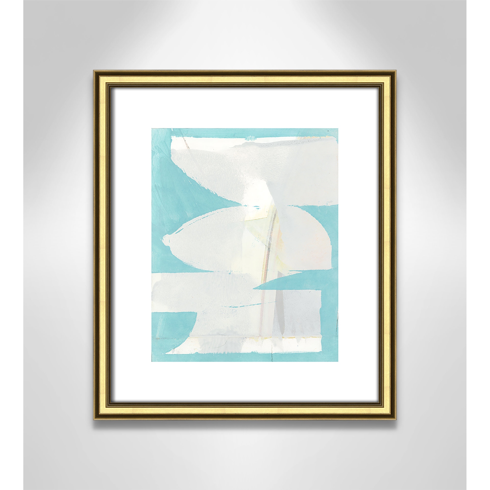 Carve I - Picture Frame Painting Print on Paper, 16.25" H x 14.25" W x 0.88" D, Gold Framed Paper