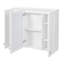 Armoire de salle de bain 35 po 2 en 1, armoire à pharmacie murale avec 5 tablettes réglables