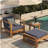U_Style Acacia Wood Outdoor Lounge Set - Chair and Ottoman with Removable Cushions, All-Weather Outdoor Chaise Lounge/Daybed,  for Patios, Balconies, and Gardens-899956035
