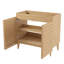 Armoire de meuble-lavabo à 2 tablettes en bois mince à lattes minces l 36 po x P 18 po x H Calandre (lavabo non inclus), chêne-93805372