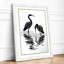 Herons in Shallow Water Japandi - Framed Print-494599972-494599969