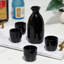 Ensemble de saké en porcelaine noir 5 pièces Moga