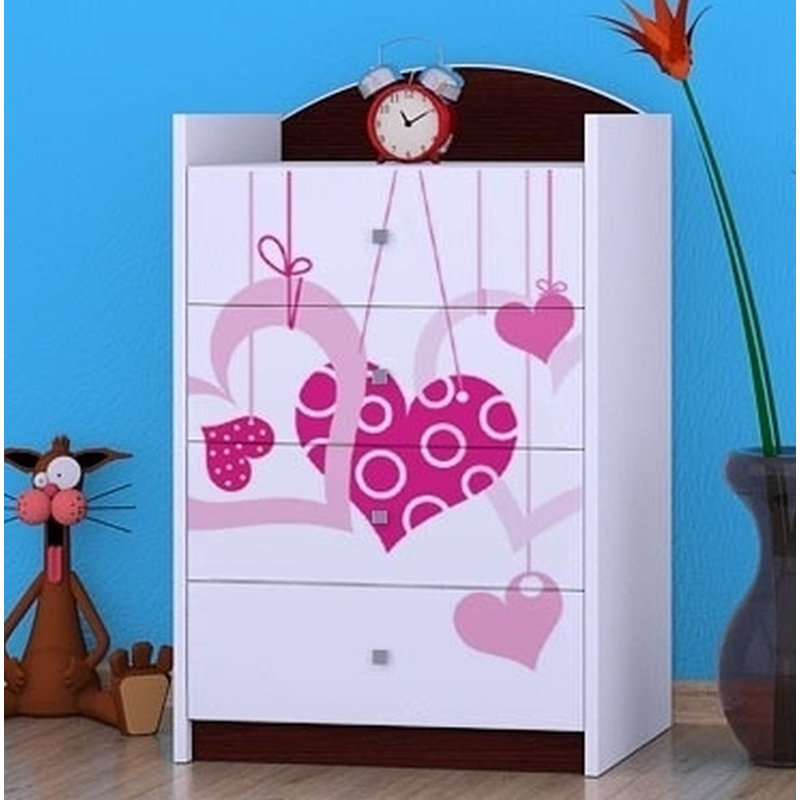 Nolasco Kids 4 - Drawer Chest, Dark Brown