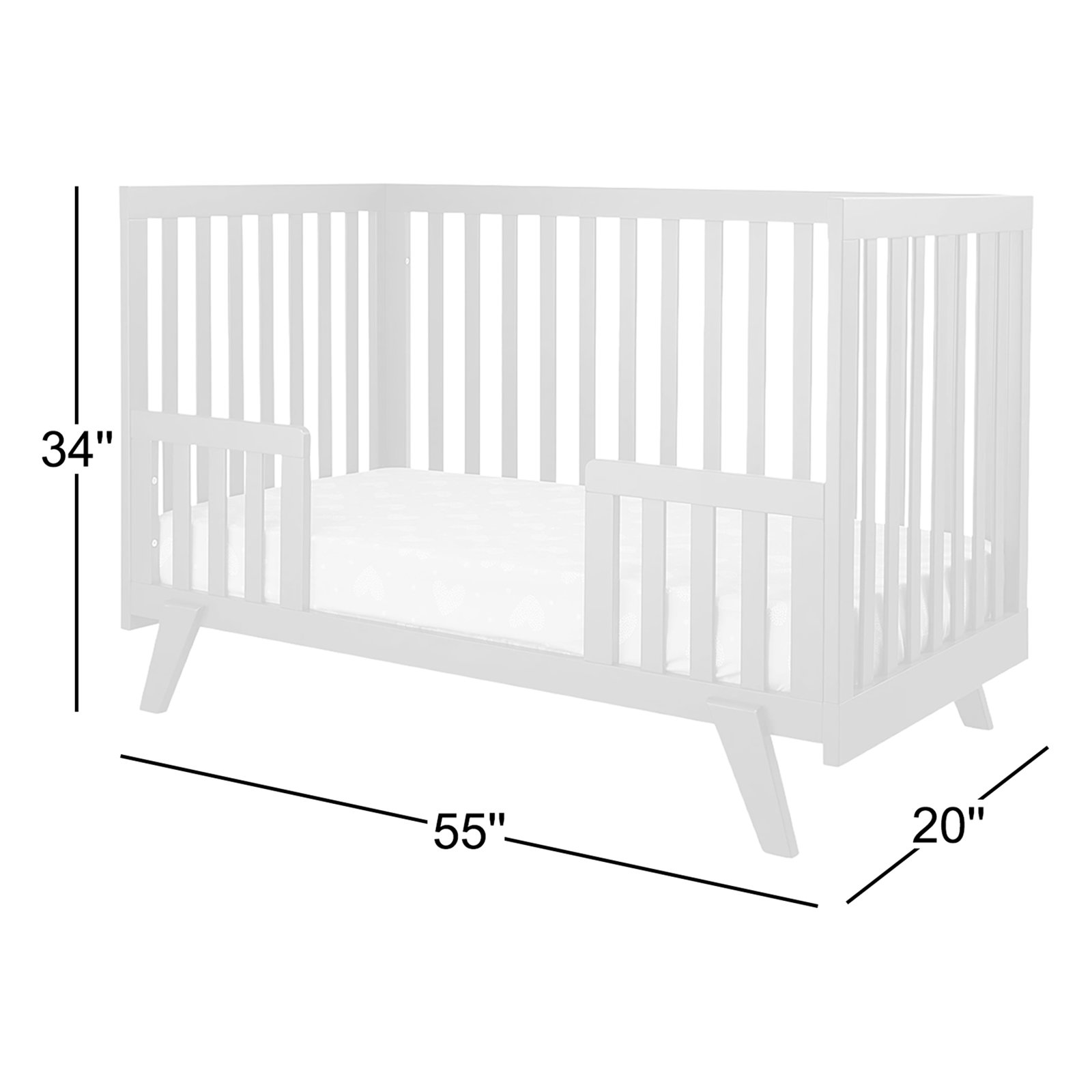 Luce 2-in-1 Convertible Crib, Midnight