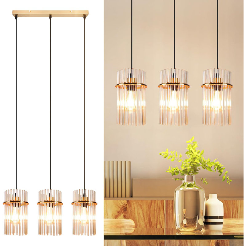 - Light Cylinder Pendant, Gold