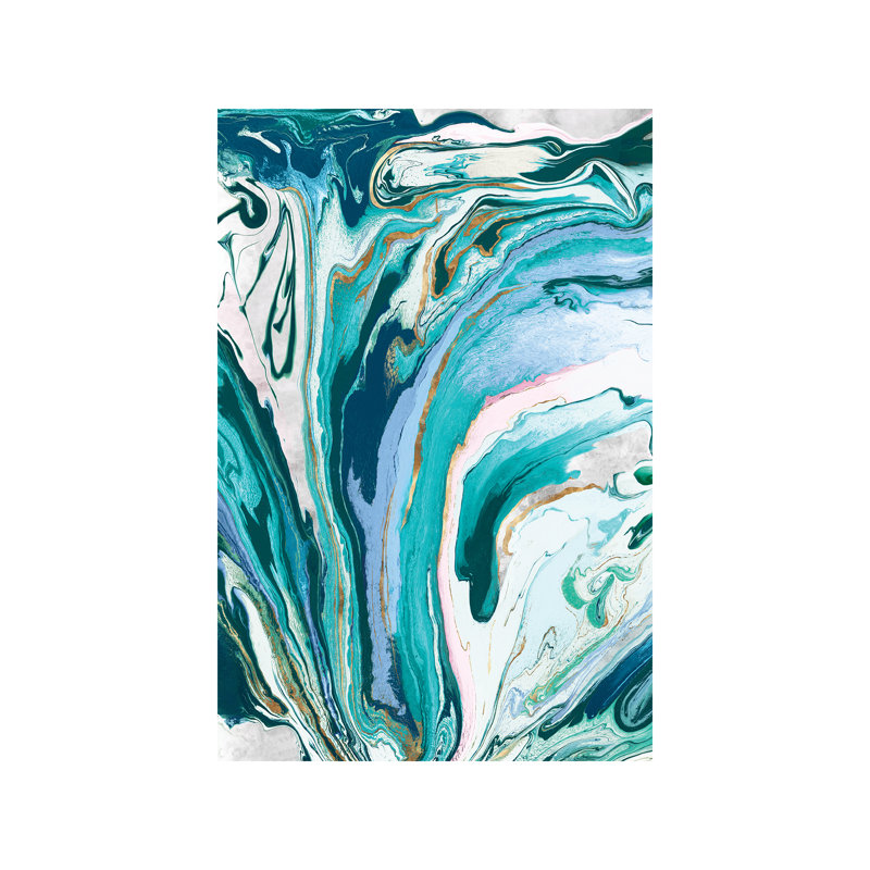 Marble Petroleum III by Eva Watts - Print on Canvas, 101.6 cm H x 66.04 cm W x 1.91 cm D, No Frame