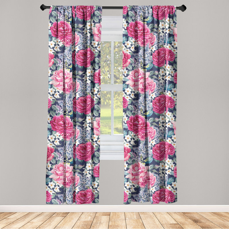Semi Sheer Curtain Pair, 28" W x 84" L