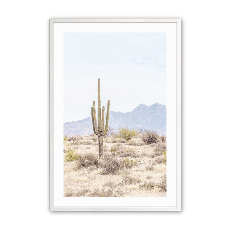 Barren Beauty Print, 21" H x 17" W x 1.25" D, Opaque White Framed
