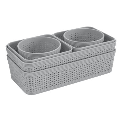 Ensemble de 5 paniers en plastique