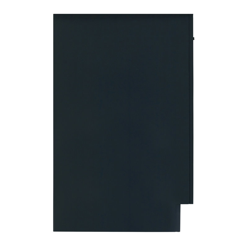 Hepburn 66'' Double Bathroom Vanity Base Only, Midnight Blue, Matte Black
