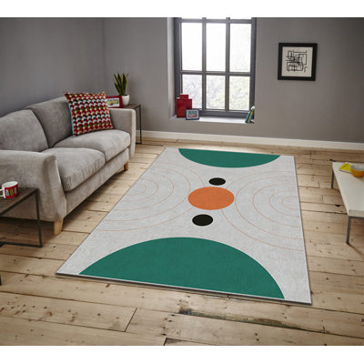 Luxurious Area Rug, 100% Polyester, 5.9 x 9.2 Feet | 740 g/m² Weight, Non-Slip Felt Dot Underside, Easy Clean Velvet Fabric, 0.08 in Pile Height | Machine Washable, Perfect for Living Room & Bedroom Décor