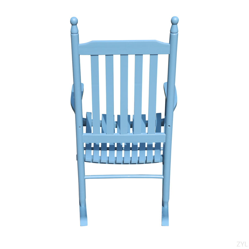 Wooden Porch Rocker Retro Chair, Blue
