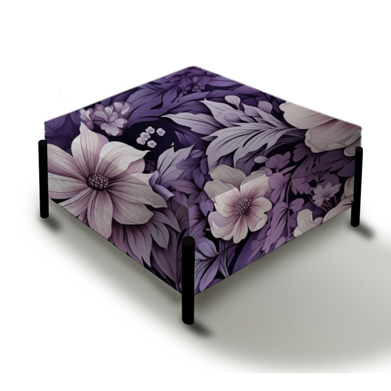 Eerie Elegance Moody Patterns - Grand repose-pieds carré floral