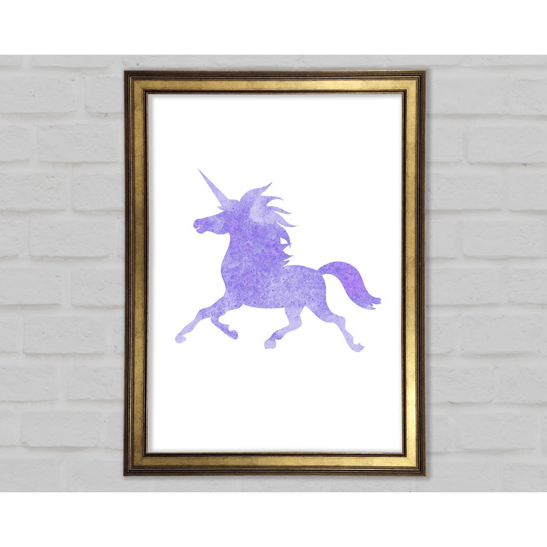 Gerahmtes Leinwandbild Purple Unicorn