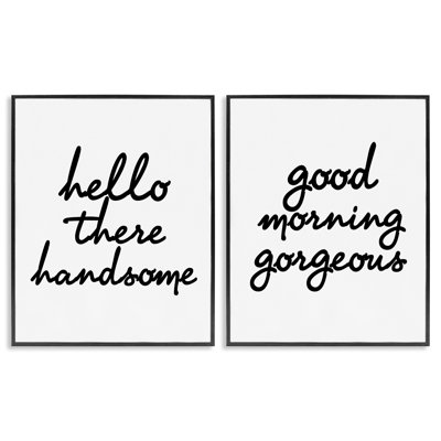 «Handsome & Gorgeous Greetings», 2 pièces, encadrée par House of Lulu