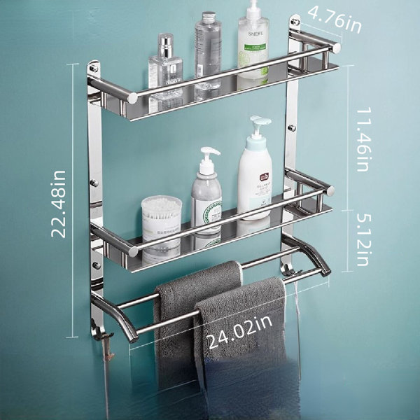 Lubonski Drill & Screw Mount Shower Shelf Rebrilliant