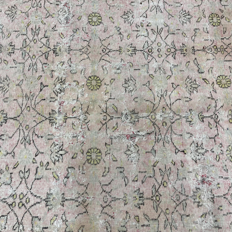 Tapis turc vintage en laine Anatolian rétro pour décoration de grande chambre à coucher