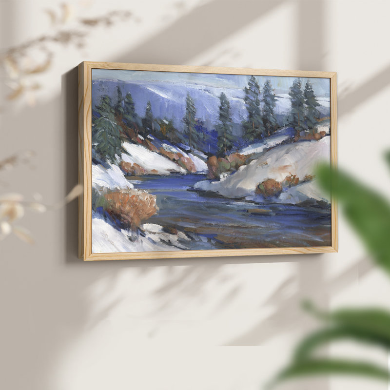 Première neige II - reproduction encadrée - réversible, H 8 po x l 10 po, Naturel