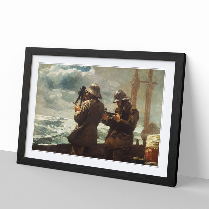 Eight Bells by Winslow Homer - Picture Frame Painting, 36cm H x 48cm W x 2cm D, Black Framed